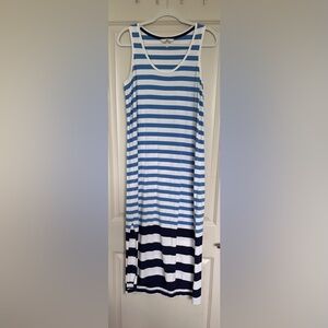 Vineyard Vines Pima Cotton Blue and White Striped Dress Size Medium